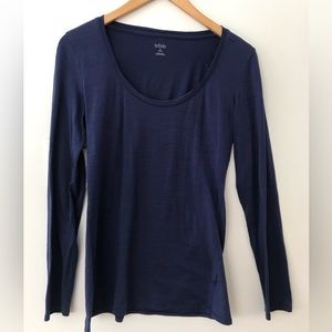 Icebreaker Medium long sleeve scoop neck merino purple navy base layer